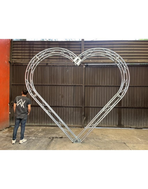 Estructura Corazon estructuras de 2 metros 20 X 20 Color Galvanizado Gris