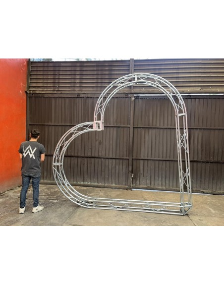Estructura Corazon estructuras de 2 metros 20 X 20 Color Galvanizado Gris