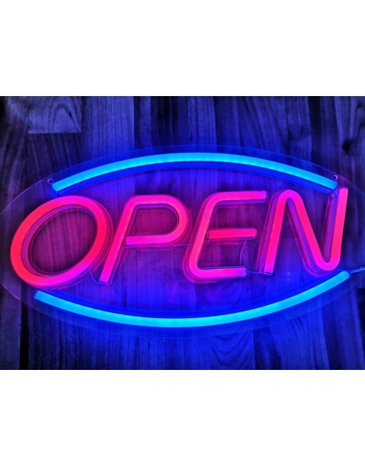 Anuncio luminoso leds tipo neon OPEN