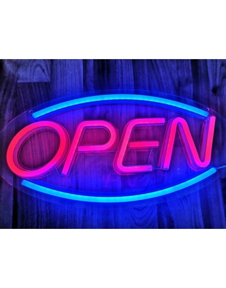 Anuncio luminoso leds tipo neon OPEN
