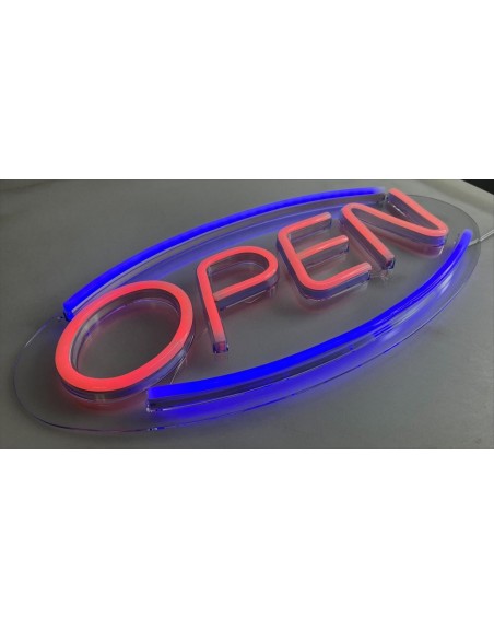 Anuncio luminoso leds tipo neon OPEN