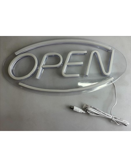 Anuncio luminoso leds tipo neon OPEN