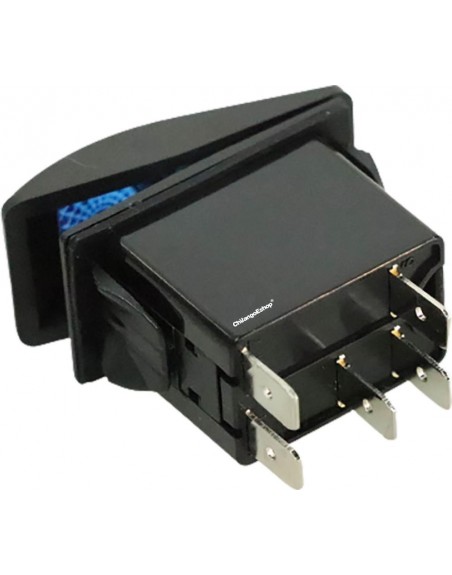 Switch Con 5 Patas Para Luces Auxiliares Con Piloto Azul