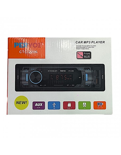 Auto Estereo Bluetooth Usb FM 1 din CTC-2206