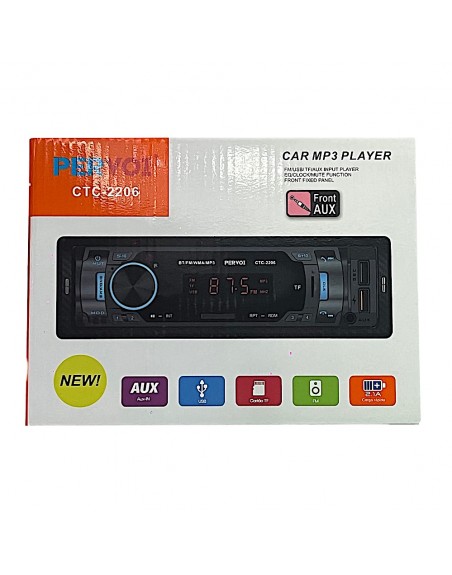 Auto Estereo Bluetooth Usb FM 1 din CTC-2206