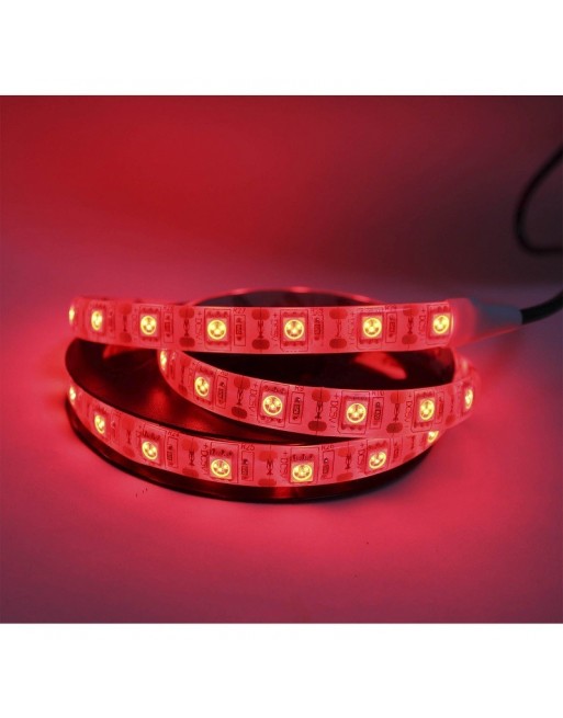 Tira de luces LED rojas alimentadas por pilas, tiras de luz LED portátiles  con control remoto para juegos, estilo asiento de transmisión, Halloween