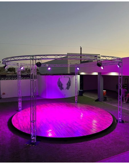 Estructura Redonda 8 Metros 20 X 20 Color Galvanizado Gris