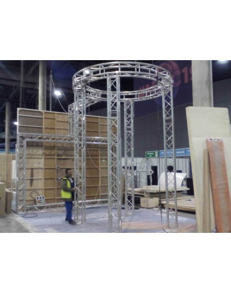 Estructura Redonda 3 Metros 20 X 20 Color Galvanizado Gris