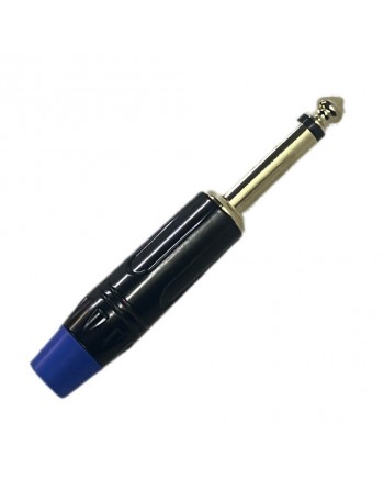 Plug 6,3 mm MONO dorado Azul