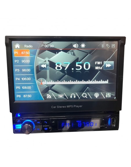 Auto Estereo 1 DIN pantalla 7 pulgadas retractil Mirror Link Bluetooth Usb Outlet