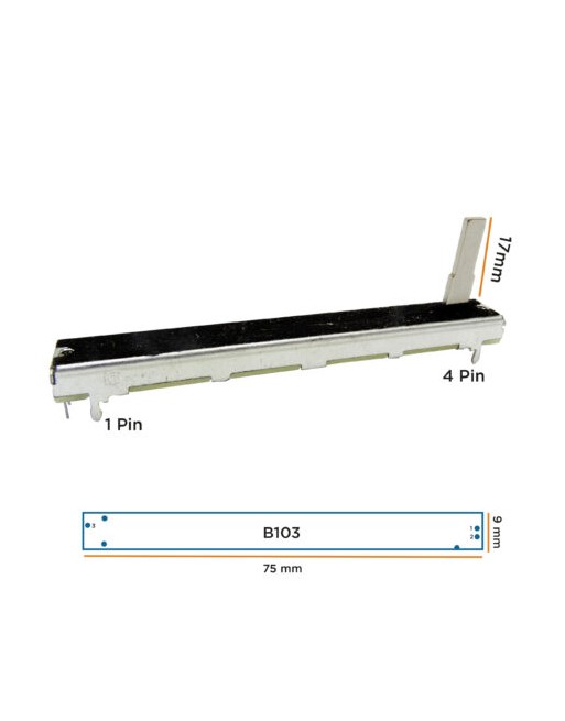 Potenciometro Fader deslizante para mezcladora PTM-010