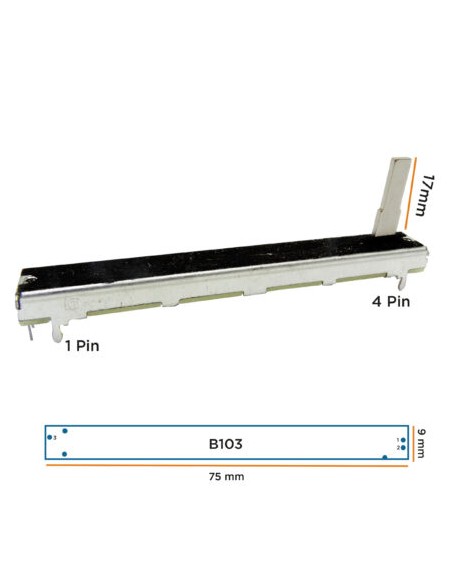 Potenciometro Fader deslizante para mezcladora PTM-010