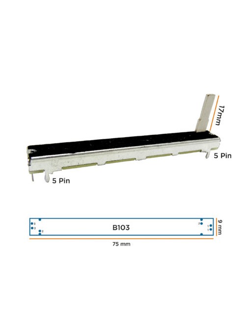 Potenciometro Fader deslizante para mezcladora PTM-020