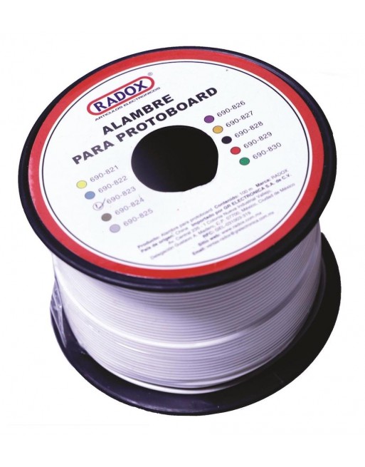 Carrete De 100m De Alambre Blanco Para Protoboard Estañado