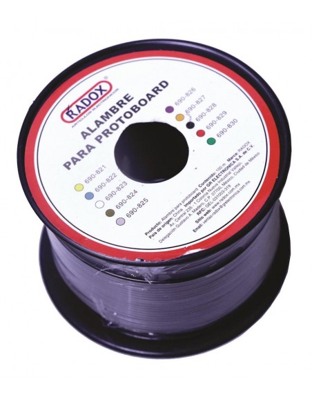 Carrete De 100m De Alambre Negro Para Protoboard Estañado