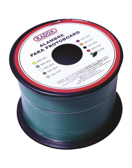Carrete De 100m De Alambre Verde Para Protoboard Estañado