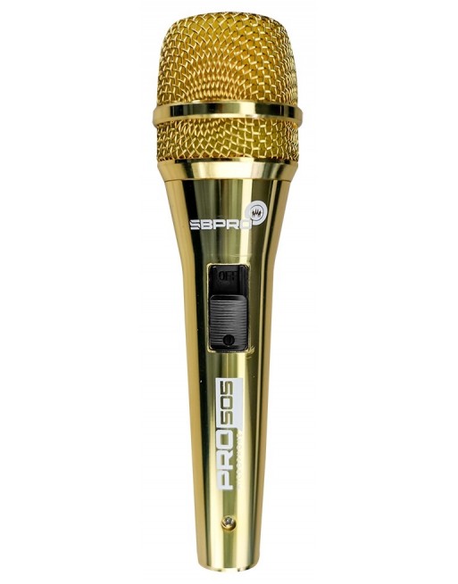 Set 3 Microfonos Dinamicos Profesionales Dorados PRO-505S