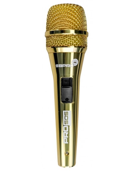 Set 3 Microfonos Dinamicos Profesionales Dorados PRO-505S