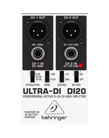 Caja Directa Profesional 2 Canales Behringer Mod DI20