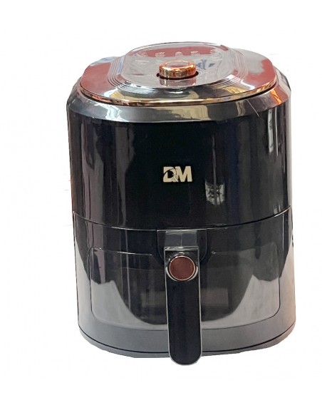 Freidora de aire de acero inoxidable Negra 7.5L