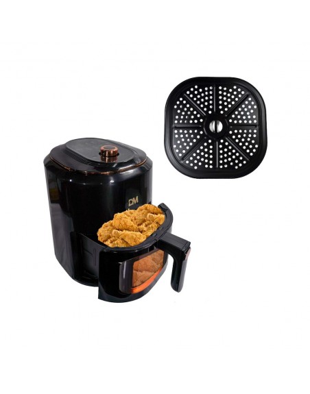 Freidora de aire de acero inoxidable Negra 7.5L