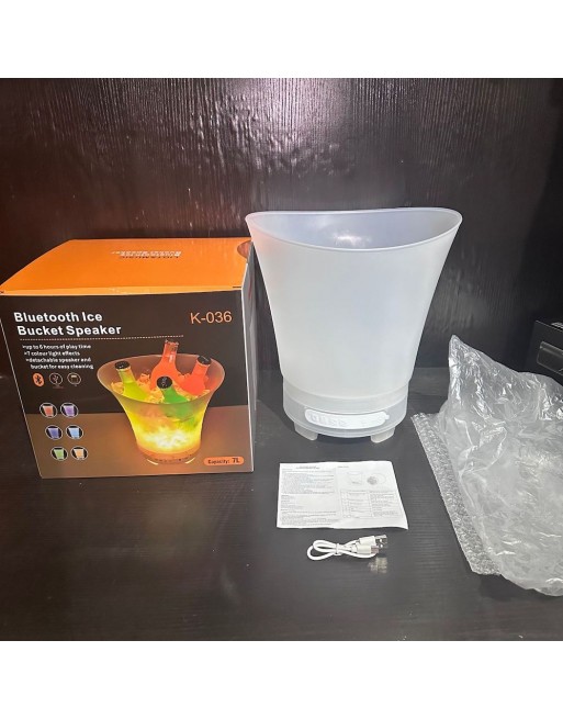 Bocina Hielera Portatil Con Luz Led