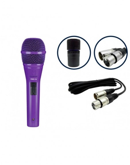Microfono Morado Profesional Alambrico Kmi 14
