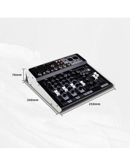 Mezcladora Pasiva 4ch BLUETOOTH USB DSP