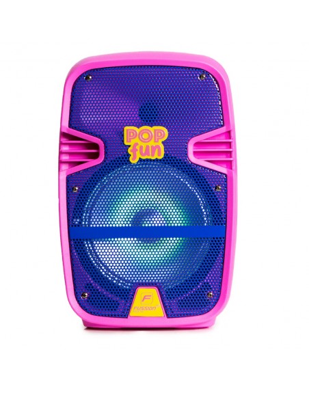 Bafle Amplificado Recargable 8 Bluetooth Usb Luz Led
