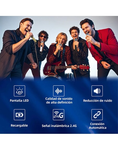 Microfono Dinamico Inalambrico Recargable X108 B1 negro