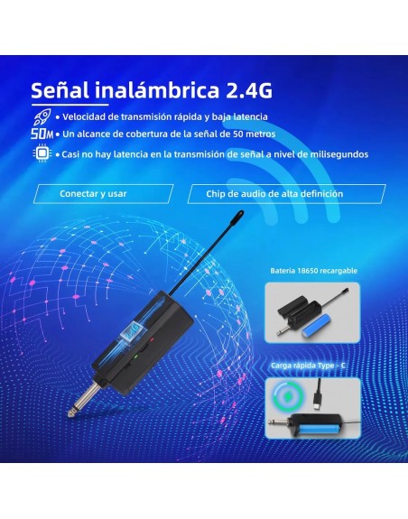 Microfono Dinamico Inalambrico Recargable X108 B1 negro