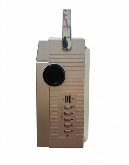 Grabadora Portatil Gris Retro Vintage CASSETTE radio USB Bluetooth