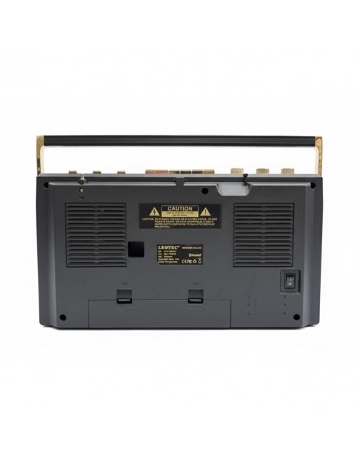 Grabadora Portatil Negra Retro Vintage CASSETTE radio USB Bluetooth