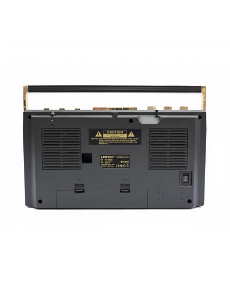 Grabadora Portatil Negra Retro Vintage CASSETTE radio USB Bluetooth
