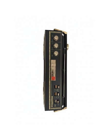Grabadora Portatil Negra Retro Vintage CASSETTE radio USB Bluetooth