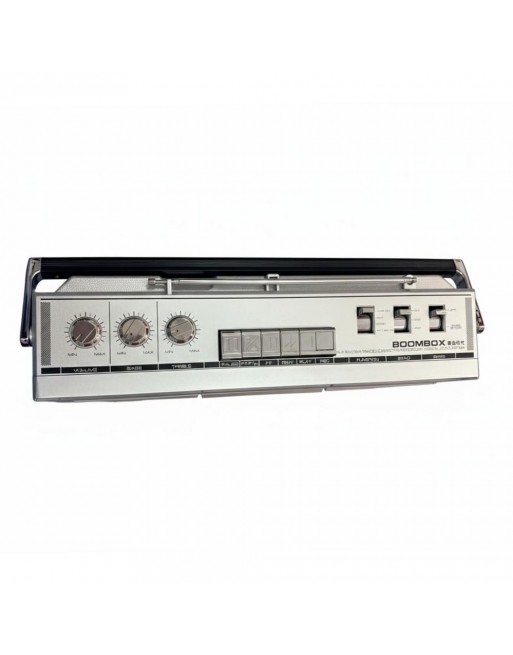 Grabadora Portatil Gris Retro Vintage CASSETTE radio USB Bluetooth