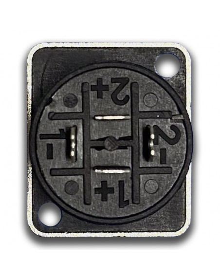 Jack de Chasis Cuadrado Metalico Speakon 4 vias