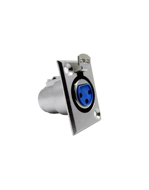 Jack tipo XLR para Chasis 3 puntas Metálico JA-153