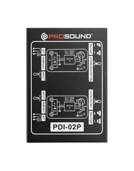 Caja Directa Pasiva Prosound de dos canales PDI-02P