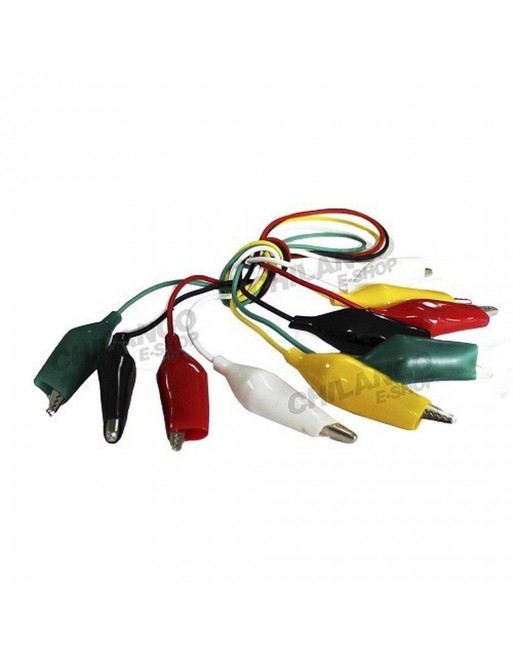 Juego 10 Caimanes Tenaza Con 5 Cables 3A