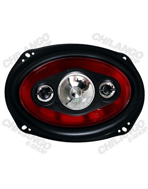 Bocinas 6 X 9 de 4 Vias Cono Rojo 4 Ohms 065-750