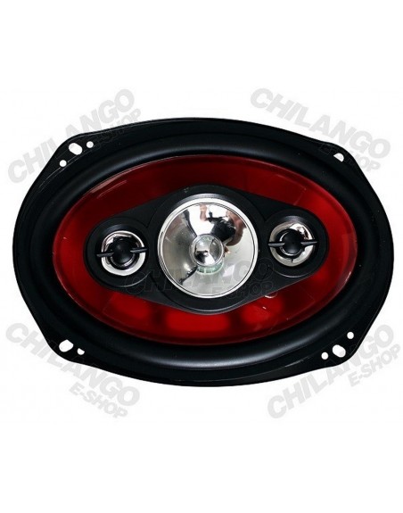 Bocinas 6 X 9 de 4 Vias Cono Rojo 4 Ohms 065-750