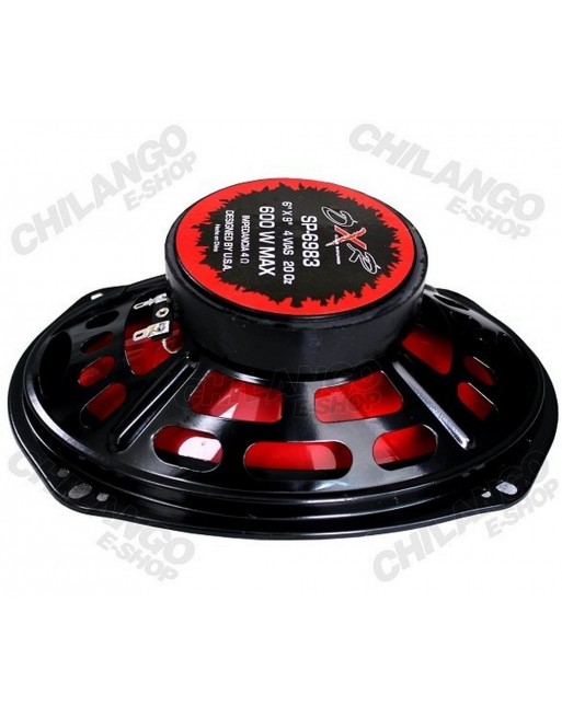 Bocinas 6 X 9 de 4 Vias Cono Rojo 4 Ohms 065-750