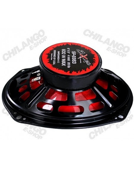 Bocinas 6 X 9 de 4 Vias Cono Rojo 4 Ohms 065-750