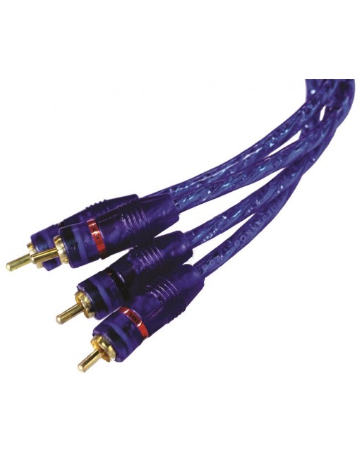 Cable Transparente Para Audio 2 Plug Rca / 2 Plug Rca 90Cm
