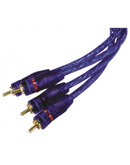 Cable Transparente Para Audio 2 Plug Rca / 2 Plug Rca 90Cm