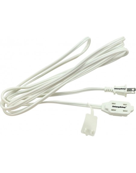 Extension Electrica Domestica Blanca 5 Metros Calibre 16 Con Cable Plano
