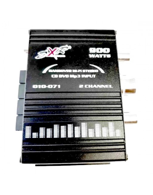 Mini Amplificador DXR 2 Canales Clase AB RCA Negro 12V