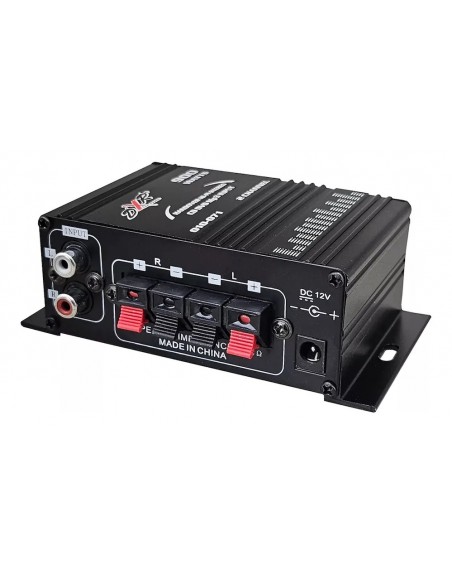 Mini Amplificador DXR 2 Canales Clase AB RCA Negro 12V