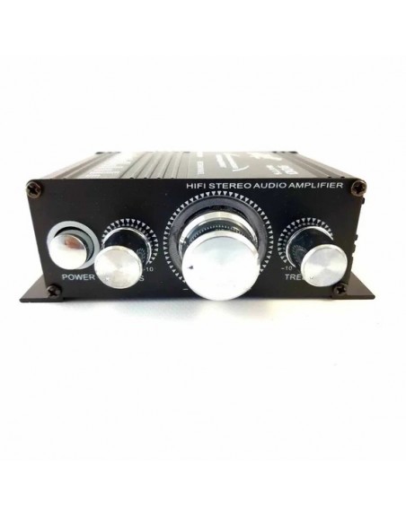 Mini Amplificador DXR 2 Canales Clase AB RCA Negro 12V